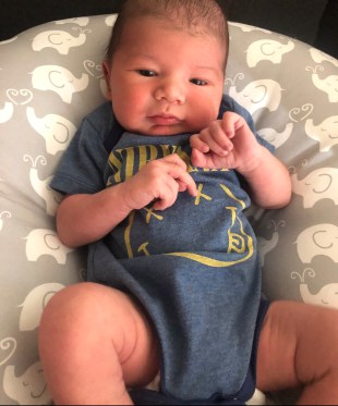 Baby in Boppy Lounger