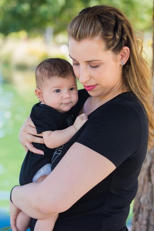 mom and baby by waterfall - Wonderful World of Bree